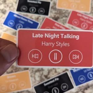 Custom Personalized Song Sticker | Media player | Custom Stickers, Personalized Sticker, Gift