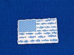 American Flag Fishin' Sticker