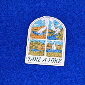 Take a hike sticker - Yellowstone National Park Sticker
