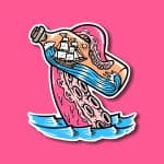 Octopus tentacle grabbing a ship in a bottle sticker | Octopus sticker, Sailing sticker, unique sticker