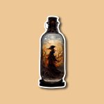 Witch in a bottle sticker | Witch Stickers, Halloween Stickers, Aesthetic Stickers