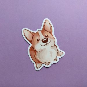 Cute Corgi Sticker | Vinyl Sticker | Dog sticker, Corgi Lover, Corgi Gift, Laptop Sticker