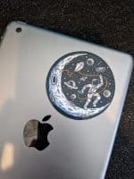 Astronaut Flying a Kite on the moon | Vinyl sticker | Astronaut sticker, Laptop sticker, Space sticker