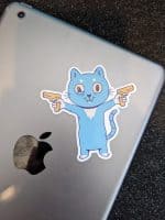 Unleash the Purr-sonality: Quirky Cat Sticker | Weird Sticker, funny cat sticker, laptop sticker