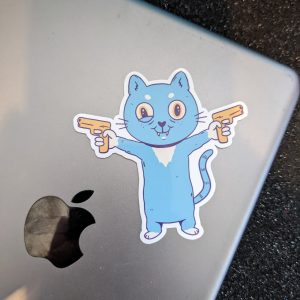 Unleash the Purr-sonality: Quirky Cat Sticker | Weird Sticker, funny cat sticker, laptop sticker