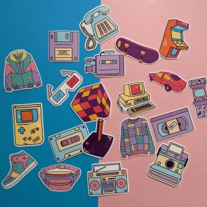 80s Aesthetic Sticker set | 20 stickers | 80s party, 80s Stickers, 80s Nostalgia