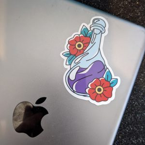 Potion sticker | Vinyl Sticker | Traditional Tattoo Sticker, Floral Sticker, Cute Sticker, Laptop Sticker