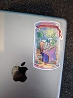 Cozy Skeletion In a Jar Sticker | Vinyl Sticker | Bookish stickers, Reading stickers, Skeleton stickers