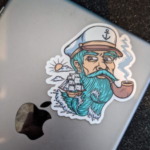 Ocean Explorer Sailor Captain | Vinyl Sticker | Laptop sticker, Cool sticker, Sailor Sticker