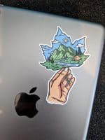 Aesthetic Nature Sticker | Vinyl Sticker | Camping sticker, Mountain sticker, Leaf sticker, Laptop sticker