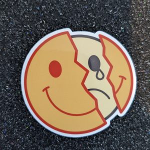 Sad Face Sticker | Mental Health Sticker, Self Care Sticker, Laptop Sticker