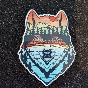 Fierce Wolf | Wolf Sticker | Aesthetic Sticker, Laptop Sticker, Decal