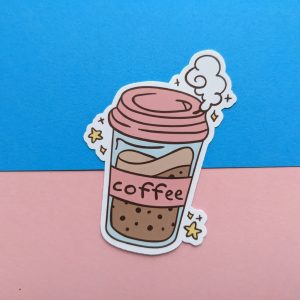 Cute Coffee Sticker | Vinyl Sticker for Laptops, Crafts, Phone, Hydro Flask