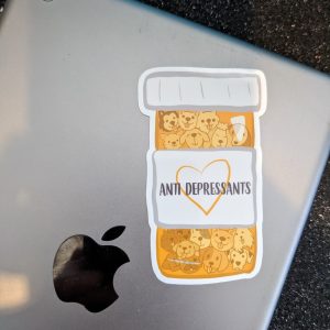 Anti Depressant Puppy Sticker | Mental health sticker, Depression sticker, Self Care