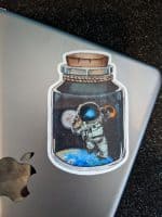 Space Astronaut in a bottle, Astronaut Sticker, Space Sticker, Cool Sticker, Laptop Sticker