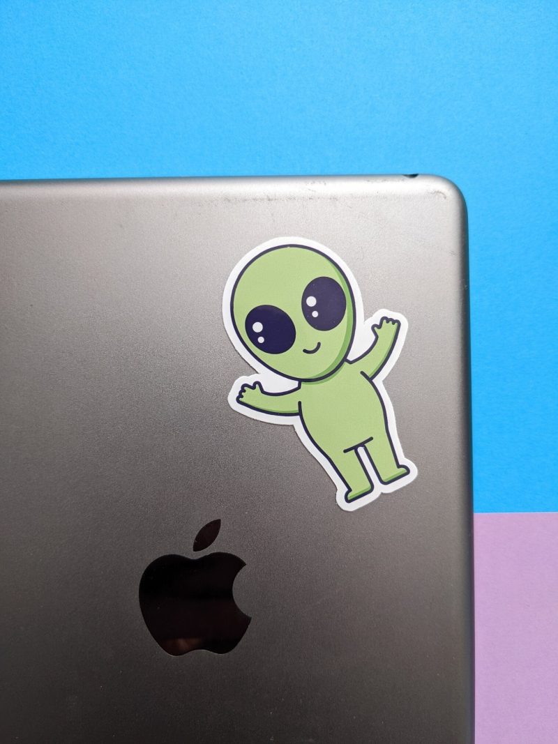 Cute Alien Sticker | Vinyl Sticker | Laptop Sticker, Skateboard Sticker, Cute Sticker - Image 3