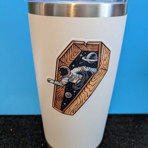 Astronaut Space Coffin Vinyl Sticker | Space sticker, Astronaut Sticker, Laptop sticker, Coffin Sticker