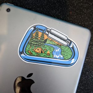 Carabiner Camping Sticker | Vinyl Sticker | Nature Sticker, Water bottle Sticker, Laptop Sticker