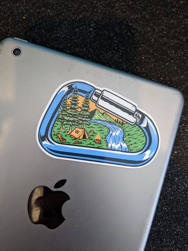 Carabiner Camping Sticker | Vinyl Sticker | Nature Sticker, Water bottle Sticker, Laptop Sticker