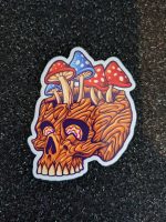 Psychedelic Mushroom Skull sticker | Vinyl Sticker | Laptop sticker, Cool sticker, Mushroom sticker