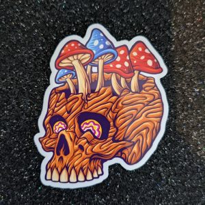 Psychedelic Mushroom Skull sticker | Vinyl Sticker | Laptop sticker, Cool sticker, Mushroom sticker