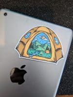 Tent Camping Sticker | Tent Sticker, Nature Sticker, Aesthetic Sticker, Laptop Sticker