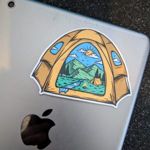 Tent Camping Sticker | Tent Sticker, Nature Sticker, Aesthetic Sticker, Laptop Sticker