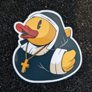 Funny duck sticker | Duck Nun | Cute Sticker, Funny Sticker, Laptop Sticker