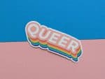Colorful Queer Sticker | LGBTQ Stickers | Pride Stickers for Water Bottle, Laptops, Cars