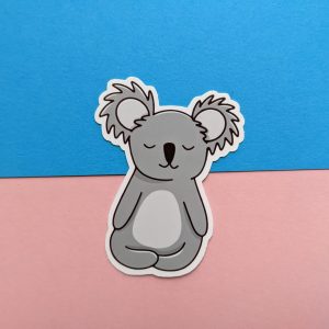 Meditating Koala Sticker | Meditation Sticker | Cute Sticker, Animal Sticker, Laptop Sticker
