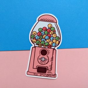 Aesthetic Gumball Machine Sticker | Gum Sticker, Laptop Sticker, Cute Sticker, Aesthetic Stickers