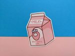 Strawberry Milk Sticker, Aesthetic Sticker, Cute Sticker, Strawberry Sticker, Kawaii Sticker