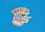 Funny opossum sticker - Trashy But Cute Possum Decal for laptops, waterbottles, notebooks, kindles
