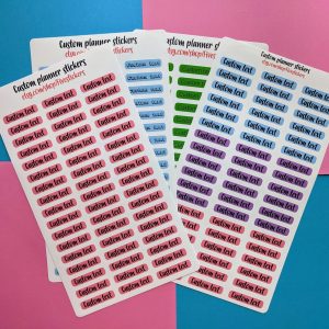 Custom Planner Stickers, Personalized Labels for Planners, Write Your Own Labels, 51 Stickers Per Sheet