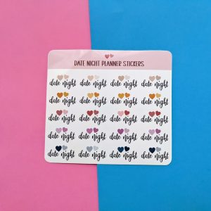 Date night planner stickers