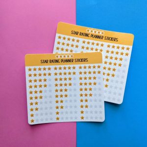 Star Rating Planner Stickers | 30 Star Rating Stickers, Review Stickers, Star Stickers