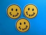 Be Kind Smiley Face Sticker | Spread some kindess | Uplifting Stickers, Laptop Stickers, Cute Stickers