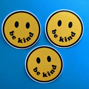 Be Kind Smiley Face Sticker | Spread some kindess | Uplifting Stickers, Laptop Stickers, Cute Stickers