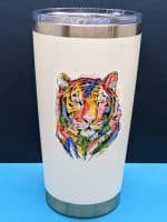 Vibrant colorful tiger sticker - Art Sticker - Animal Sticker - Nature Sticker