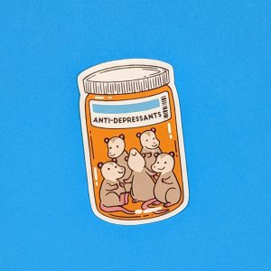 Antidepressant Possums - Possum Sticker - Funny Stickers - Animal Stickers - Cute Stickers