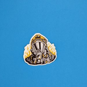 Fireman in flames Sticker / Firefighter Sticker / Fireman Sticker / Gift for Firefighters