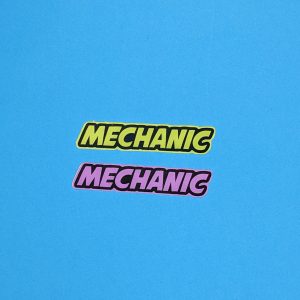 Text Mechanic sticker | Vinyl Sticker | Laptop Sticker, Mechanic Gift