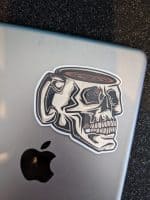 Macabre Aesthetic Skull Coffee Mug Sticker, Coffee Stickers, Skull Stickers, Macabre Stickers