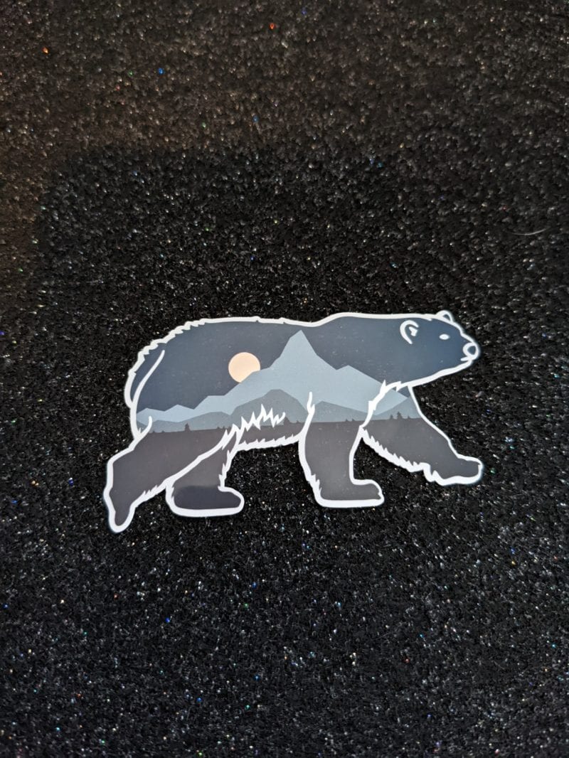 Northern Sky Bear Sticker | Vinyl Sticker | Animal stickers, Nature stickers, Decal