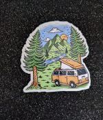Mountain views in a camper van sticker | Camping stickers, Mountain stickers, Van life stickers