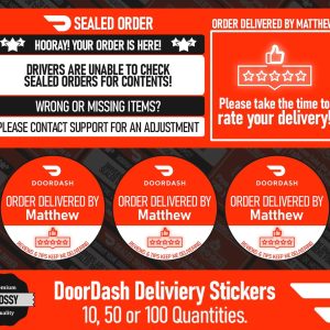 Custom Personalized DoorDash Stickers