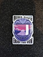 Ride Safe Enjoy The View Motorcycle Helmet Sticker Fits Cruiser, Sport Street Motorcycle Tank Fender Dirt Bike