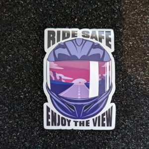 Ride Safe Enjoy The View Motorcycle Helmet Sticker Fits Cruiser, Sport Street Motorcycle Tank Fender Dirt Bike