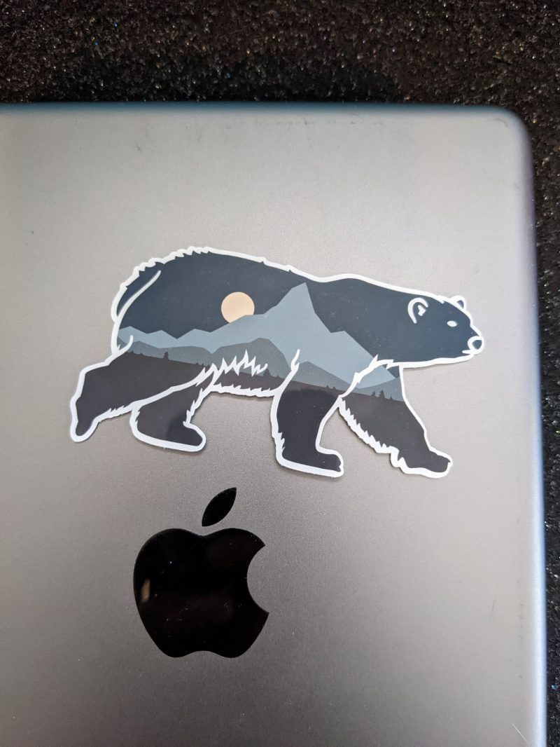 Northern Sky Bear Sticker | Vinyl Sticker | Animal stickers, Nature stickers, Decal - Image 3