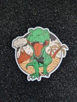 Awesome T REX Running From Volcano Sticker, Dinosaur Sticker